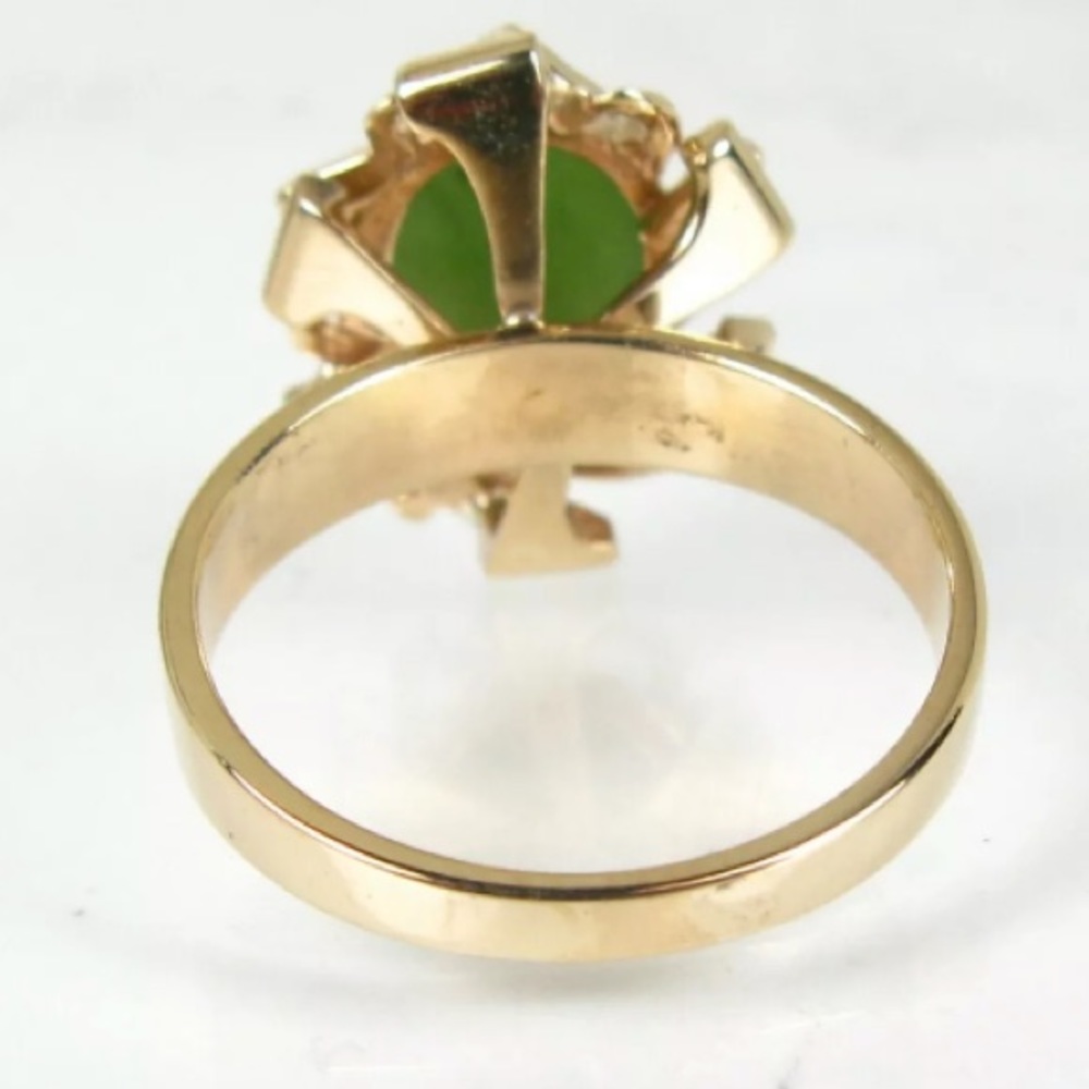 ❌❌❌SOLD❌❌❌ANTIQUE NATURAL JADE 10 KT YELLOW - Picture 9 of 13